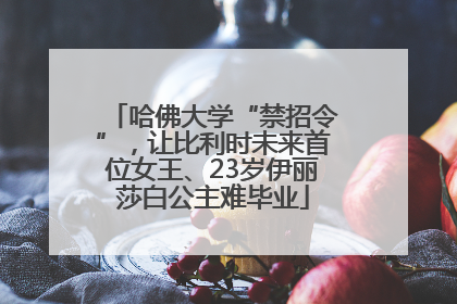 哈佛大学“禁招令”，让比利时未来首位女王、23岁伊丽莎白公主难毕业