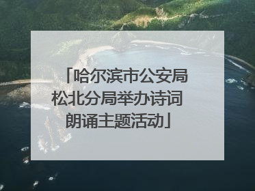 哈尔滨市公安局松北分局举办诗词朗诵主题活动