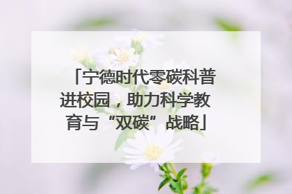 宁德时代零碳科普进校园，助力科学教育与“双碳”战略