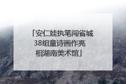 安仁娃执笔闯省城 38组童诗画作亮相湖南美术馆