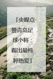 央媒点赞青岛足球小将：踢出最纯粹热爱