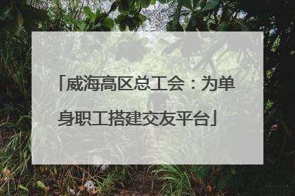 威海高区总工会：为单身职工搭建交友平台