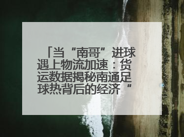 当“南哥”进球遇上物流加速：货运数据揭秘南通足球热背后的经济“射门”