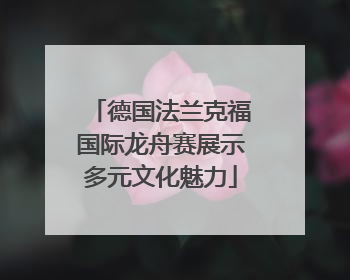 德国法兰克福国际龙舟赛展示多元文化魅力