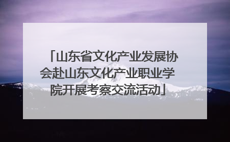 山东省文化产业发展协会赴山东文化产业职业学院开展考察交流活动