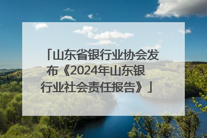 山东省银行业协会发布《2024年山东银行业社会责任报告》