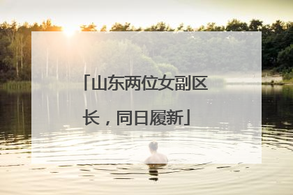 山东两位女副区长，同日履新