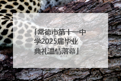常德市第十一中学2025届毕业典礼温情落幕
