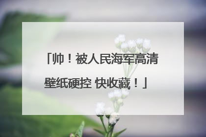 帅！被人民海军高清壁纸硬控 快收藏！