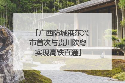 广西防城港东兴市首次与贵川陕粤实现高铁直通