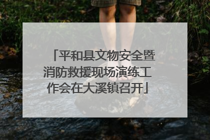 平和县文物安全暨消防救援现场演练工作会在大溪镇召开