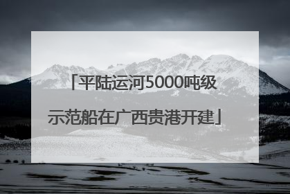平陆运河5000吨级示范船在广西贵港开建