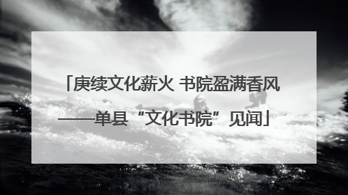 庚续文化薪火 书院盈满香风——单县“文化书院”见闻