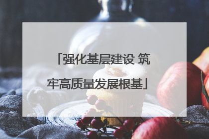 强化基层建设 筑牢高质量发展根基