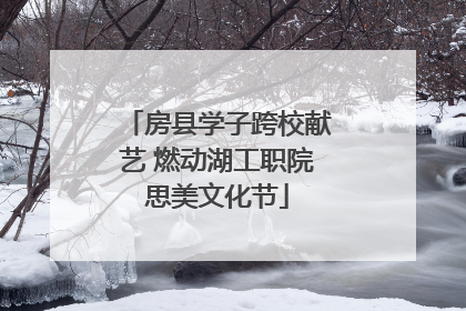 房县学子跨校献艺 燃动湖工职院思美文化节