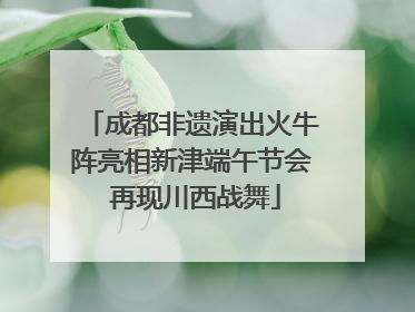 成都非遗演出火牛阵亮相新津端午节会 再现川西战舞