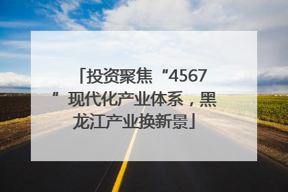 投资聚焦“4567”现代化产业体系，黑龙江产业换新景