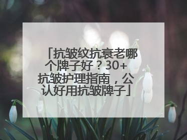 抗皱纹抗衰老哪个牌子好？30+抗皱护理指南，公认好用抗皱牌子