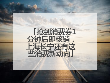 抢到消费券1分钟后即核销，上海长宁还有这些消费新动向