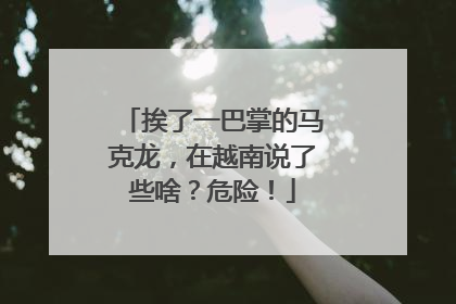 挨了一巴掌的马克龙，在越南说了些啥？危险！