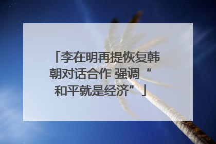 李在明再提恢复韩朝对话合作 强调“和平就是经济”