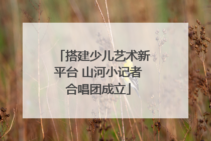 搭建少儿艺术新平台 山河小记者合唱团成立