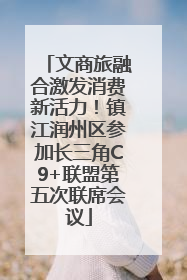 文商旅融合激发消费新活力！镇江润州区参加长三角C9+联盟第五次联席会议