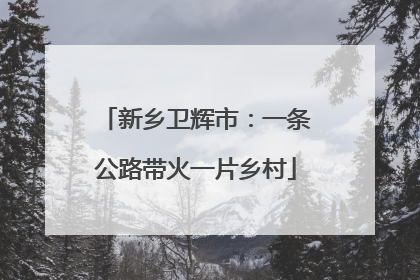 新乡卫辉市：一条公路带火一片乡村