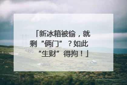 新冰箱被偷，就剩“俩门”？如此“生财”得拘！