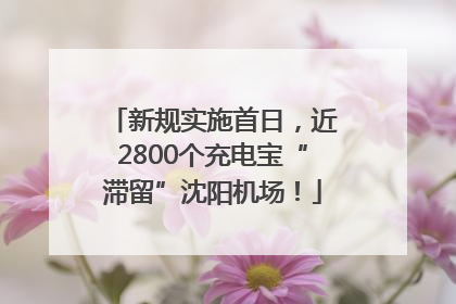 新规实施首日，近2800个充电宝“滞留”沈阳机场！