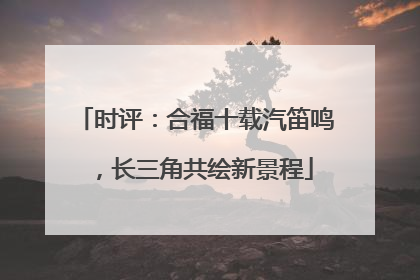 时评：合福十载汽笛鸣，长三角共绘新景程