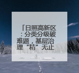 日照高新区：分类分级破难题，基层治理“精”无止境