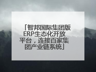 智邦国际集团版ERP生态化开放平台，连接百家集团产业链系统