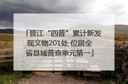 晋江“四普”累计新发现文物201处 位居全省县域普查单元第一