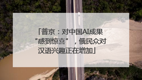 普京：对中国AI成果“感到惊喜”，俄民众对汉语兴趣正在增加