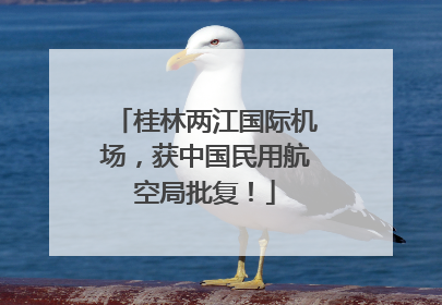 桂林两江国际机场，获中国民用航空局批复！