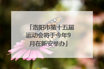 洛阳市第十五届运动会将于今年9月在新安举办