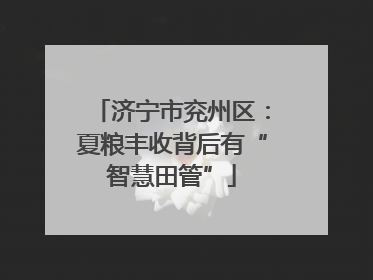 济宁市兖州区：夏粮丰收背后有“智慧田管”