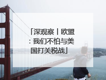 深观察丨欧盟：我们不怕与美国打关税战