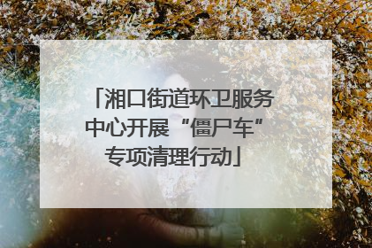 湘口街道环卫服务中心开展“僵尸车”专项清理行动