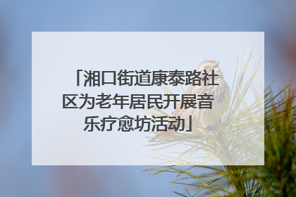 湘口街道康泰路社区为老年居民开展音乐疗愈坊活动