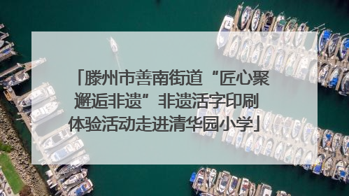 滕州市善南街道“匠心聚 邂逅非遗”非遗活字印刷体验活动走进清华园小学