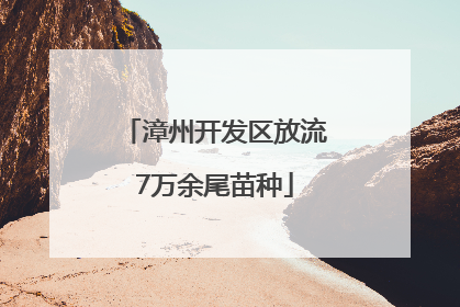 漳州开发区放流7万余尾苗种