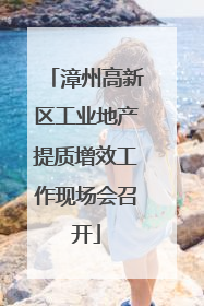漳州高新区工业地产提质增效工作现场会召开