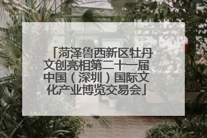 菏泽鲁西新区牡丹文创亮相第二十一届中国（深圳）国际文化产业博览交易会