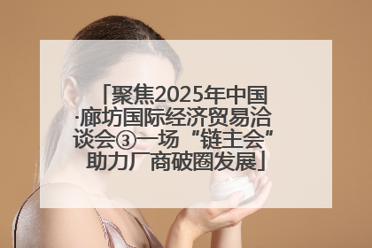 聚焦2025年中国·廊坊国际经济贸易洽谈会③一场“链主会” 助力厂商破圈发展