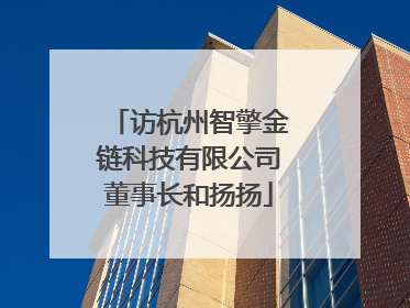 访杭州智擎金链科技有限公司董事长和扬扬