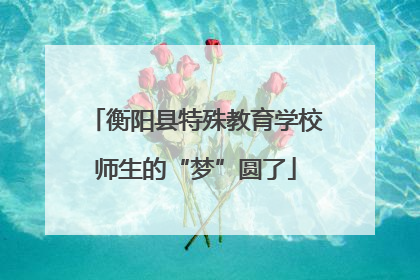 衡阳县特殊教育学校师生的“梦”圆了