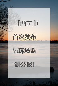 西宁市首次发布氧环境监测公报