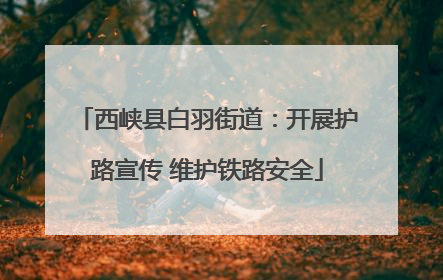 西峡县白羽街道：开展护路宣传 维护铁路安全